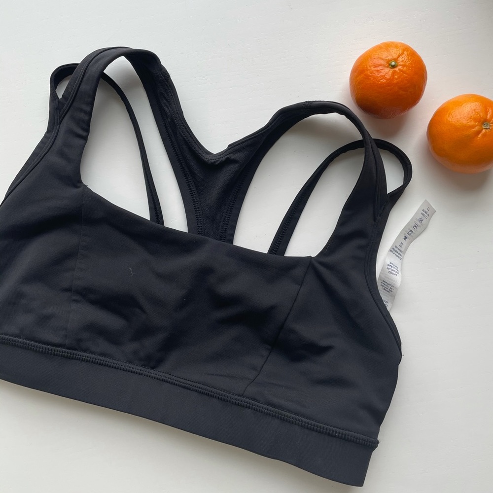 SOLD Lululemon Double Strap Black Bra 6 NWOT